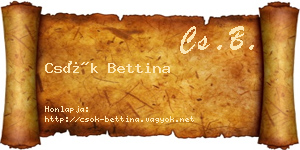 Csók Bettina névjegykártya